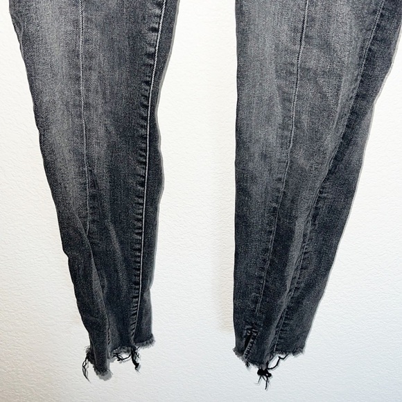 All Saints Grace Women's Washed Black Midrise Raw Hem Skinny Jeans - Picture 3 of 11